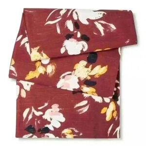 Threshold 14 x 72 Table Runner Floral Motif Rust
